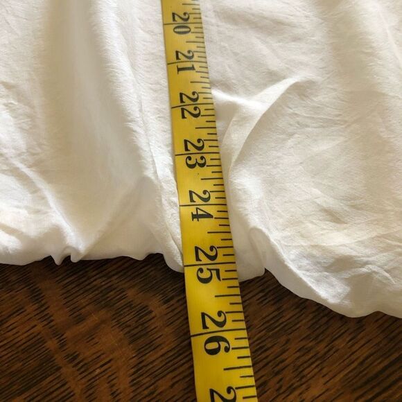 Club Monaco Cream Silk Chiffon Overlay Top - Picture 13 of 14